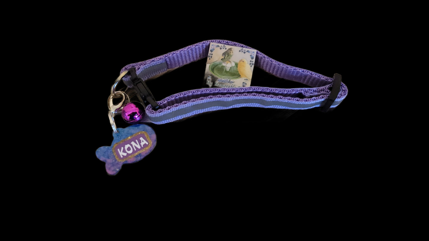 Cat or Small Dog Collar and Tag Bundle