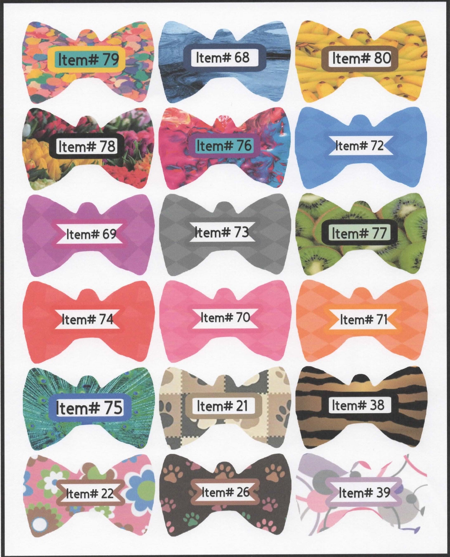 Dog or Cat Tag- Bow Shape Tag